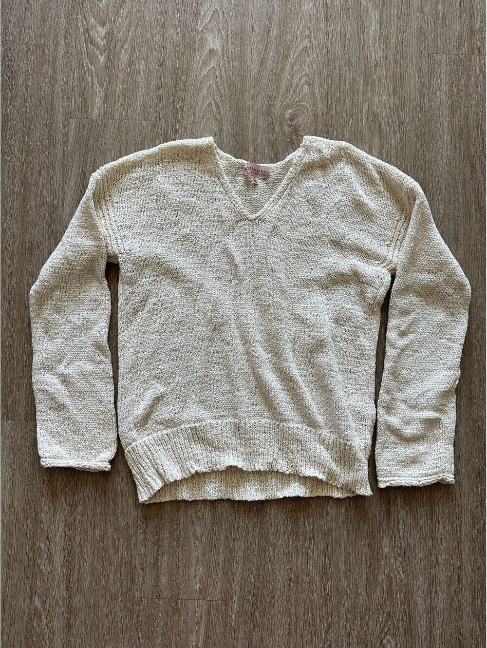 Philosophy Women's Beige cropped sweater